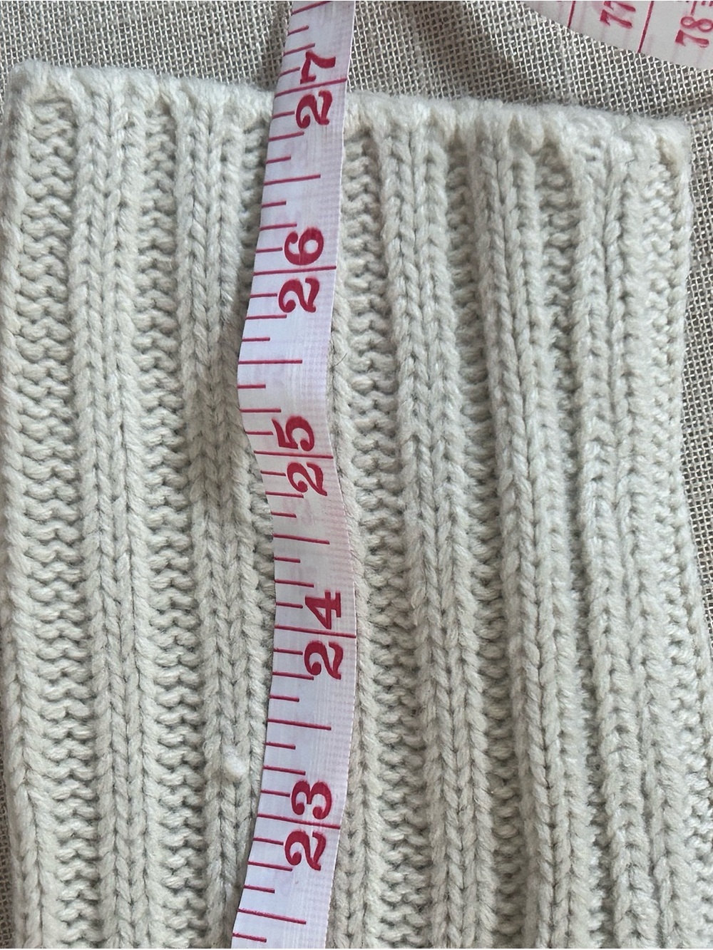 George S Cream Funnel Neck Poncho Sweater Oversized Cape Long Sleeve Pockets - Picture 7 of 8